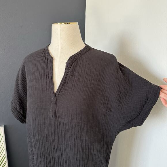 It Is Well Mandarin Gauze Dress Organic Cotton Made In California - Picture 7 of 16